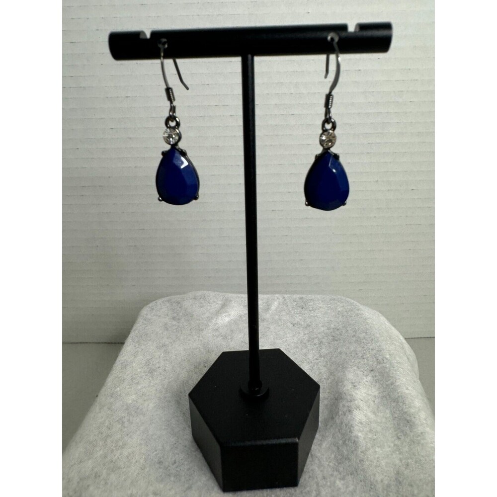 Park Lane Spellbound Earrings Blue Dangly Whimsy Hematite